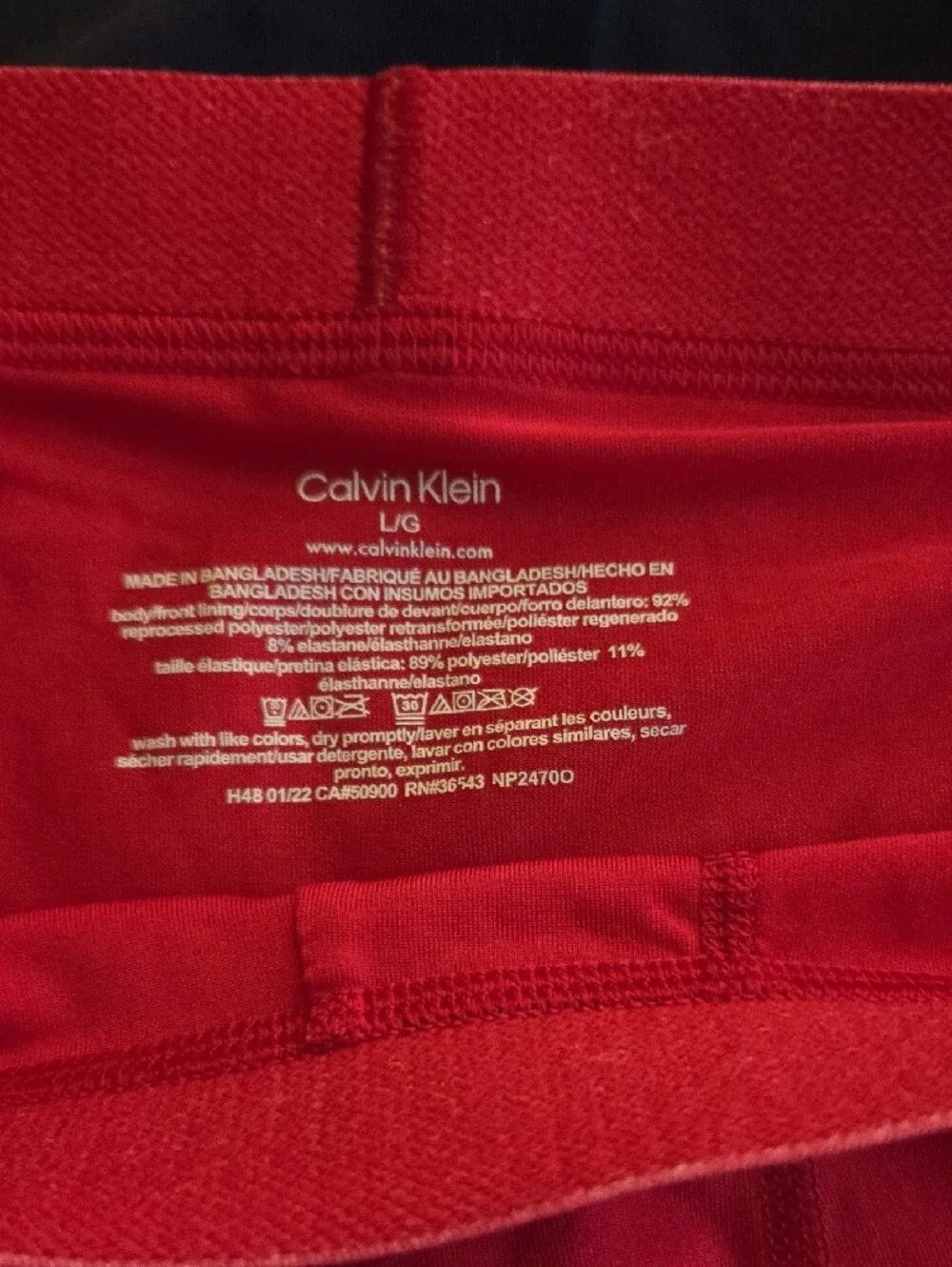 Calvin Klein Boxer Briefs Trio — Navy Blue, Red, Light Blue Dri-fit Material